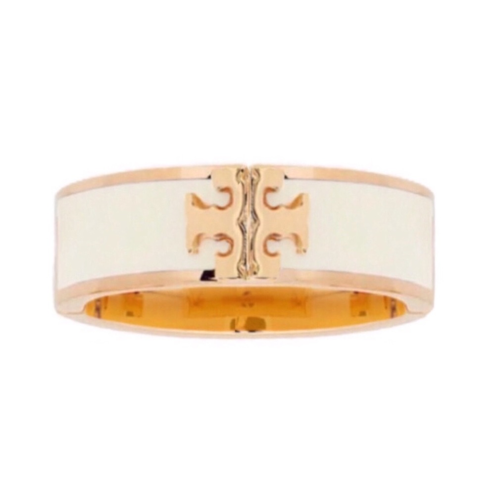 Tory Burch • Ivory White Kira Logo Ring
